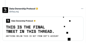 Look for the official DOP End-of-Tweet Graphic element